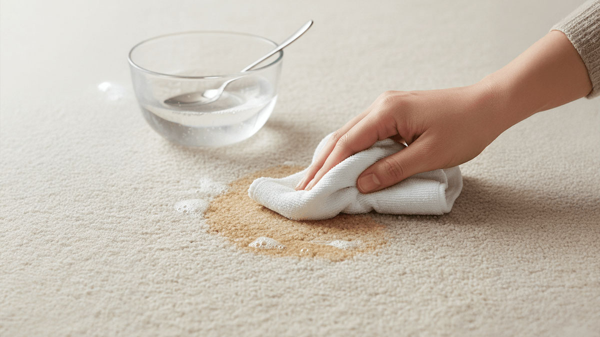 Method 1 – Mild Dish Soap Solution (Best for Fresh Stains)